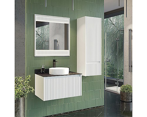 Тумба с раковиной Comforty Марсель 75 00-00012270 подвесная Белая