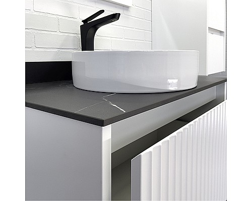 Тумба с раковиной Comforty Марсель 75 00-00012270 подвесная Белая