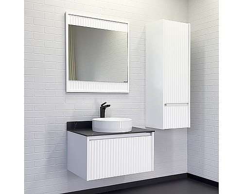 Тумба с раковиной Comforty Марсель 75 00-00012270 подвесная Белая