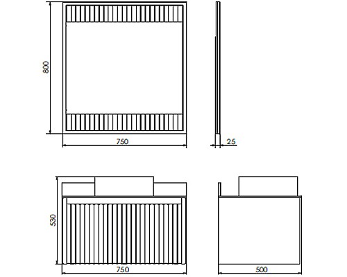 Тумба с раковиной Comforty Марсель 75 00-00012270 подвесная Белая