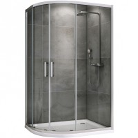 Душевой уголок Abber Schwarzer Diamant 110x80 профиль Хром стекло прозрачное