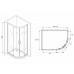Душевой уголок Abber Schwarzer Diamant 110x80 профиль Хром стекло прозрачное