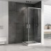 Душевой уголок Abber Schwarzer Diamant 80x80 профиль Хром стекло прозрачное