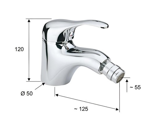 Смеситель для биде Remer Musa M21 Хром