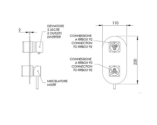 Смеситель для душа Remer X-Style X92KB Хром