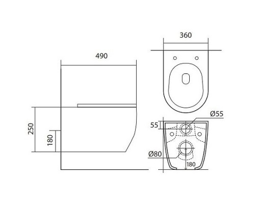 Унитаз Aquatek Европа AQ1106-00 подвесной с сиденьем Микролифт