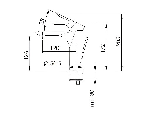 Смеситель для раковины Remer Infinity I10NO Черный матовый