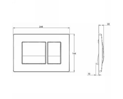 Клавиша смыва Azario AZ-8200-0032 Белая