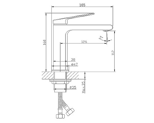 Смеситель для раковины Orange Gauss M30-021cr Хром