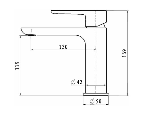 Смеситель для раковины Black&White Universe UK9901MG 9901MG Gun Metal