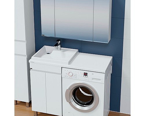 Раковина СанТа Юпитер 110 L 900131 на стиральную машину Белая