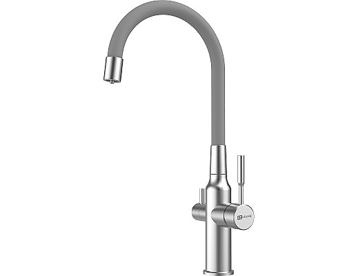 Смеситель для кухни Lemark Expert LM5083S-Gray Хром Серый