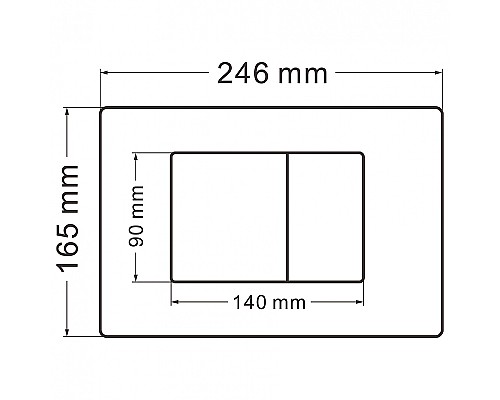 Клавиша смыва Abber AC0120 Хром
