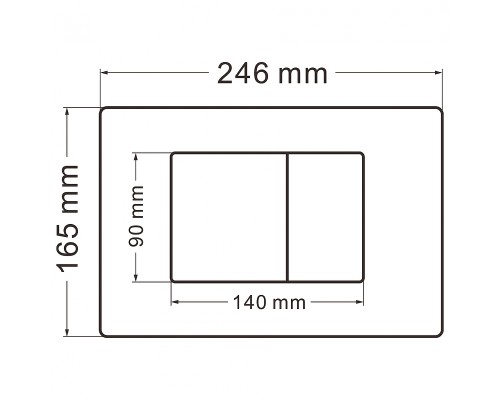Клавиша смыва Abber AC0120MB Черная матовая