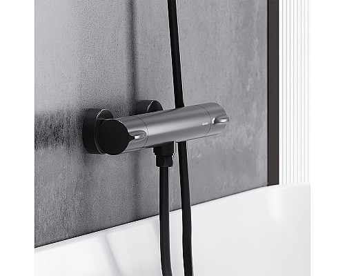 Смеситель для душа Damixa Scandinavian Pure 366000300 с термостатом Черный матовый