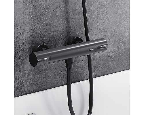 Смеситель для душа Damixa Scandinavian Pure 366000300 с термостатом Черный матовый
