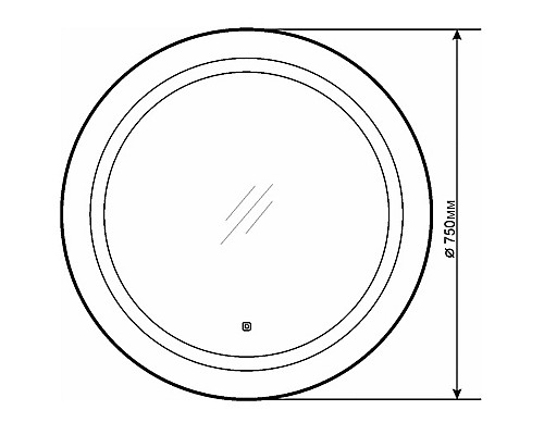 Зеркало Comforty Круг 75 00-00013782 с подсветкой с бесконтактным выключателем