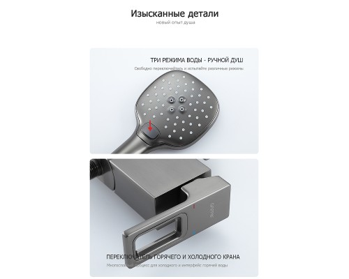 Душевая система Gappo G17-9 G2417-9 Оружейная сталь