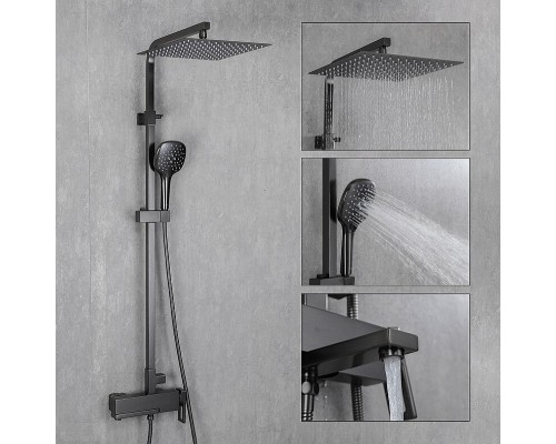 Душевая система Gappo G17-9 G2417-9 Оружейная сталь