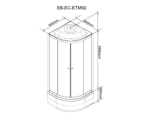 Душевая кабина Parly Effect 90x90 EFM921 без гидромассажа