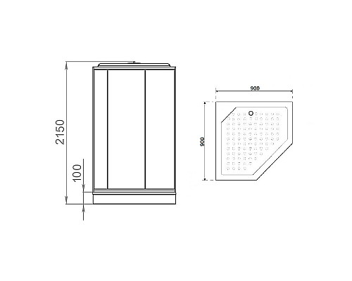 Душевая кабина Parly Penta 90x90 P911F без гидромассажа