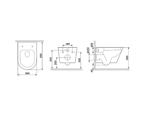 Унитаз AM.PM Sense FlashClean C741701SC подвесной с сиденьем Микролифт