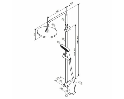 Душевая система Damixa Apollo 947000000 Хром