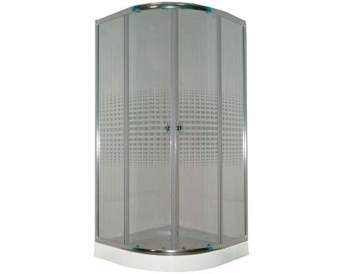 Душевой уголок Parly 90x90 Z9111 профиль Хром стекло прозрачное с рисунком