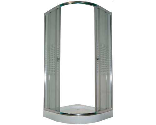 Душевой уголок Parly 90x90 Z9111 профиль Хром стекло прозрачное с рисунком