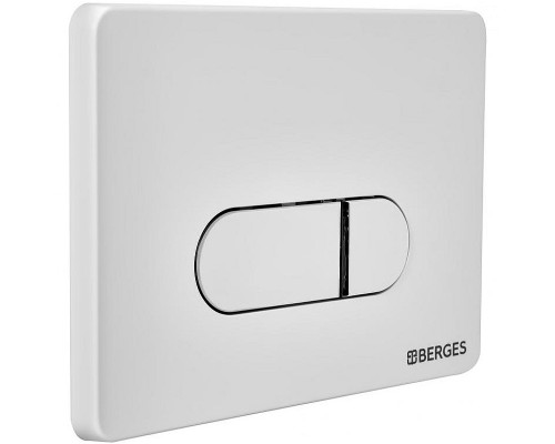 Клавиша смыва Berges Novum D4 040034 Soft Touch Белая