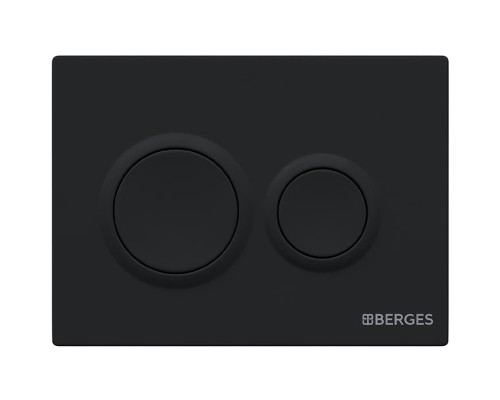 Клавиша смыва Berges Novum O5 040065 Soft Touch Черная