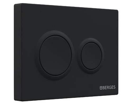 Клавиша смыва Berges Novum O5 040065 Soft Touch Черная