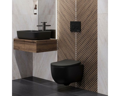 Клавиша смыва Berges Novum O5 040065 Soft Touch Черная