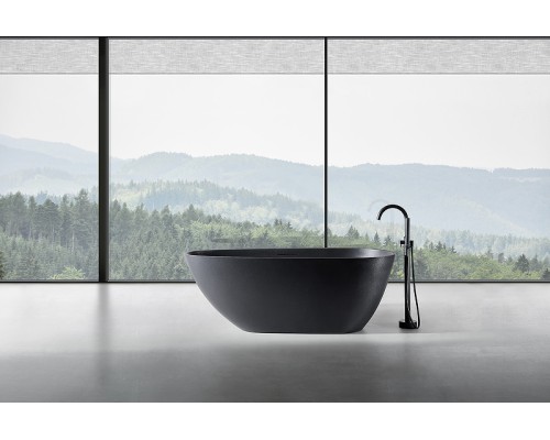 Ванна из искусственного камня Abber Dortmund 170x75 AM9911B Черная без гидромассажа