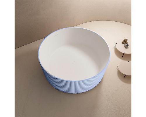 Ванна из искусственного камня Abber Stein 150x150 AS9679Blau Голубая без гидромассажа