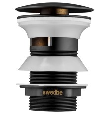 Донный клапан Swedbe Attribut click-clack Черный матовый