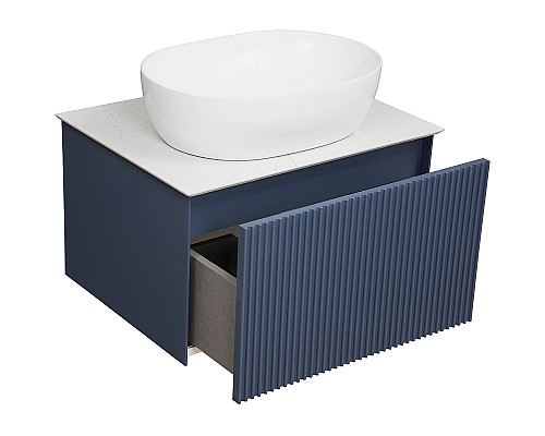 Тумба под раковину La Fenice Terra 60 FNC-01-TER-BG-60 подвесная Синяя матовая