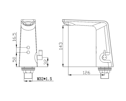 Смеситель для раковины Swedbe Europe 6020B Черный матовый