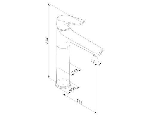 Смеситель для раковины Damixa Jupiter 770250001 Хром