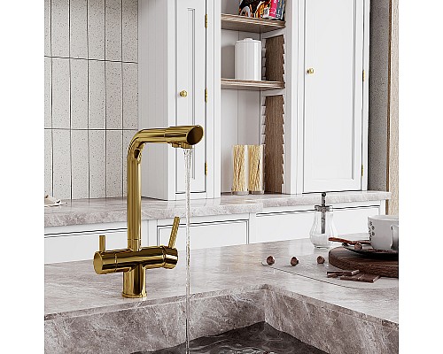 Смеситель для кухни WasserKRAFT A8377 Золото