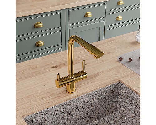 Смеситель для кухни WasserKRAFT A8377 Золото