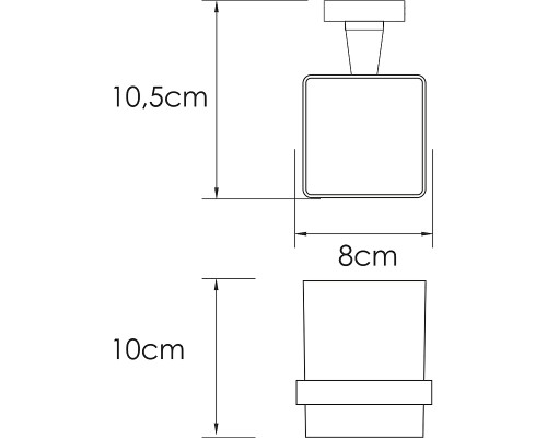 Стакан для зубных щеток WasserKRAFT Rhin K-8728 Хром