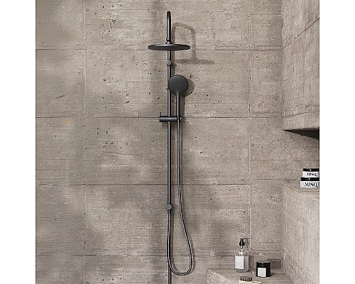 Душевая система Damixa Jupiter 977000300 Черная матовая