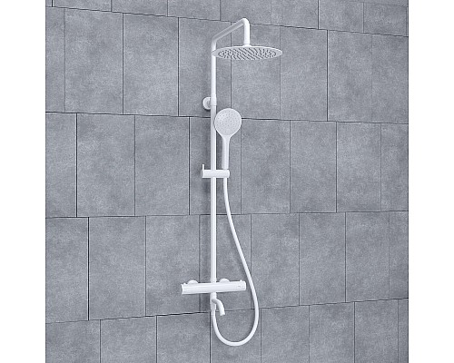 Душевая система WasserKRAFT A188.257.155.WM Thermo с термостатом Белая матовая