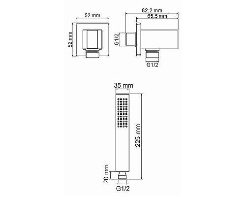 Душевая система WasserKRAFT A16162 Черная матовая