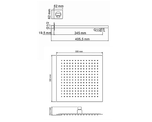 Душевая система WasserKRAFT A16162 Черная матовая
