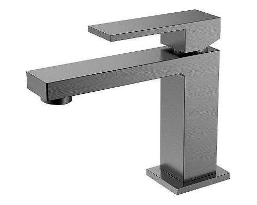 Смеситель для раковины Boheme Qubic 471-GM Оружейная сталь матовая