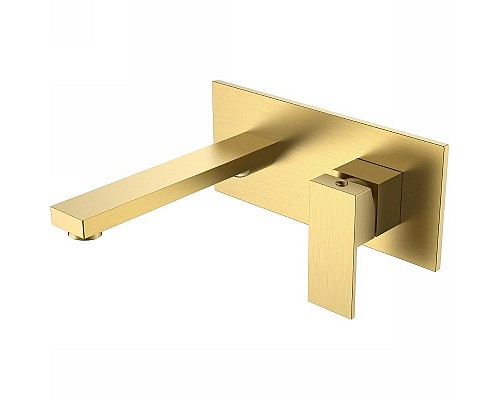 Смеситель для раковины Boheme Qubic 475-MG Золото матовое