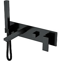 Смеситель для ванны Boheme Qubic 474-2-B Черный матовый