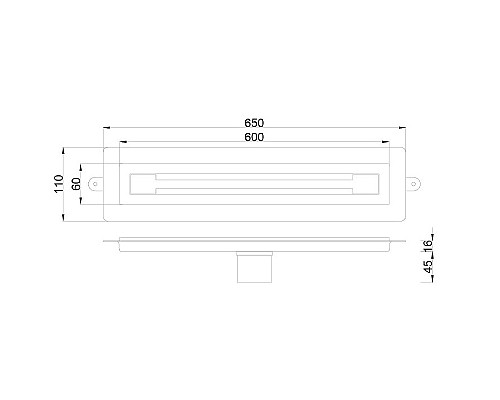 Душевой лоток Boheme Premium Trendy 60 983-60-G с решеткой Золото Душевой лоток Boheme Premium Trendy 60 983-60-G с решеткой Золото